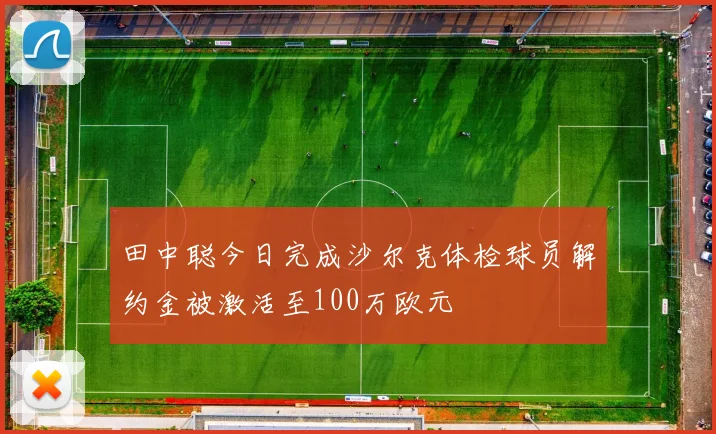 田中聪今日完成沙尔克体检球员解约金被激活至100万欧元